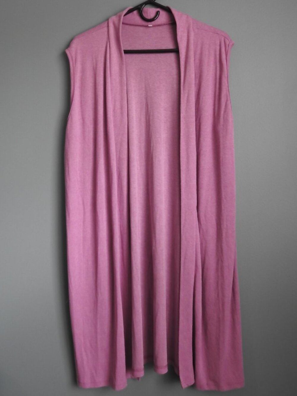 Pink Open Tight Knitted Vest - Size Large